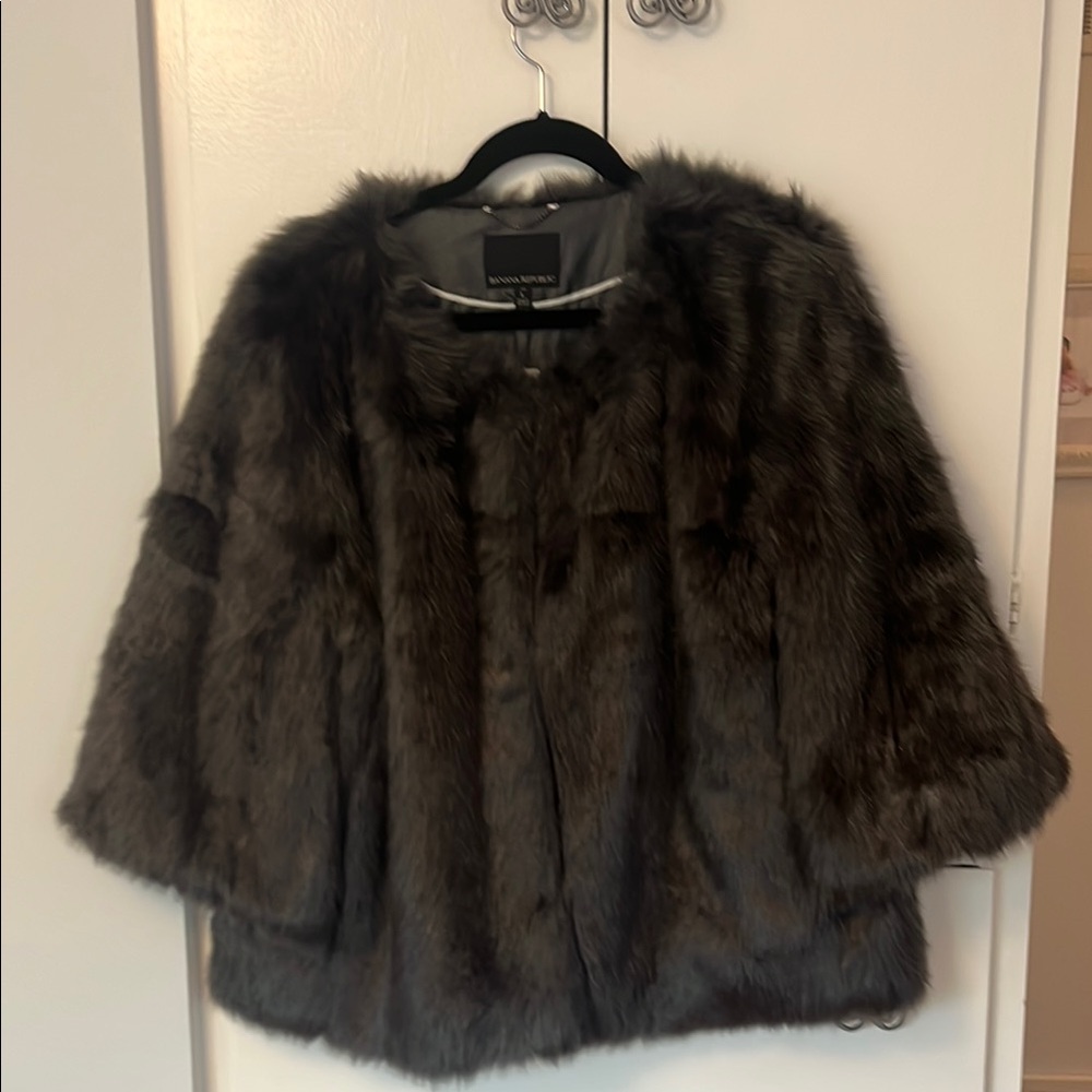 NWT Banana Republic Gray Teddy Jacket Luxurious Plush Hip Length